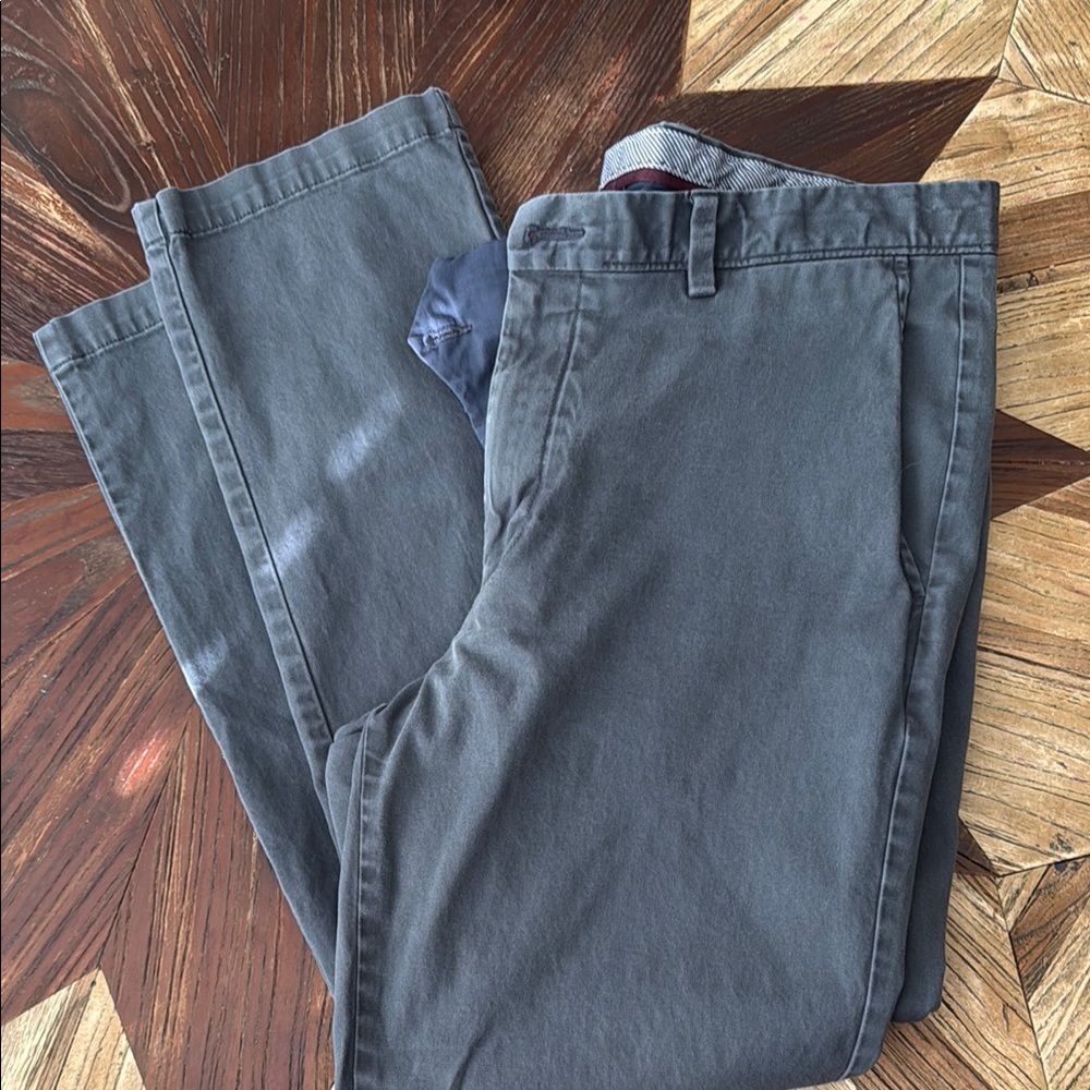 Johnston & Murphy Gray Chinos Classic Cotton Twill